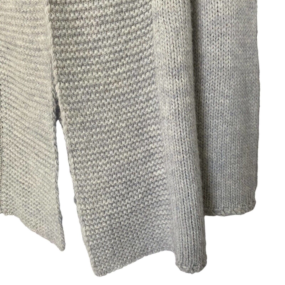 J. Jill Gray Chunky Knit Alpaca Blend Soft & Cozy Knit Open Cardigan - Size XS - Picture 5 of 8